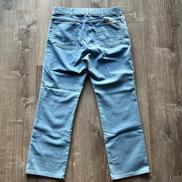 Vintage Wrangler Soft Blue Cotton Jean Pants Size 36x30 - Picture 7 of 10